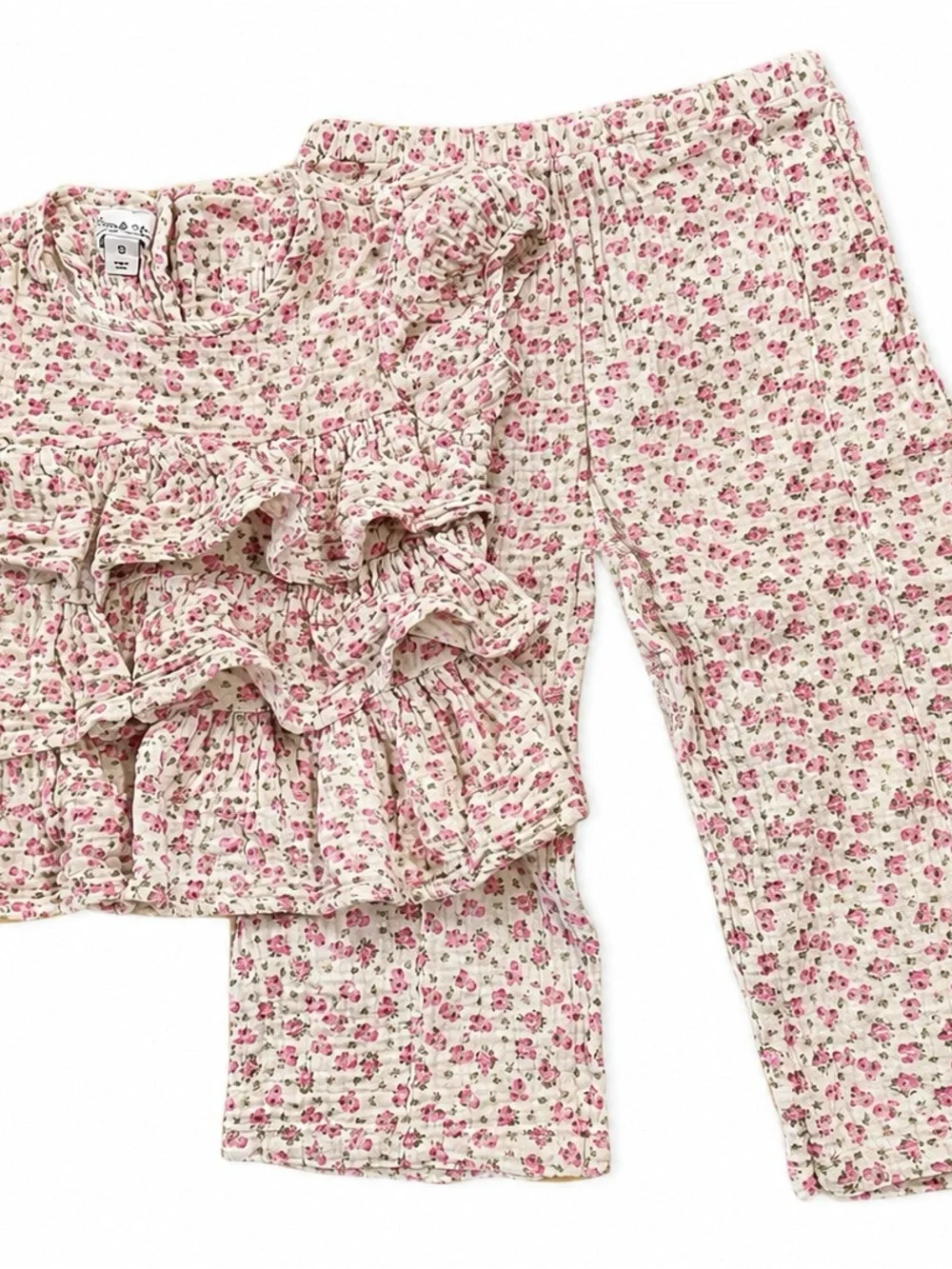 Pippa & Julie Girls Floral Matching Set Size 6 EUC Boutique Party Easter